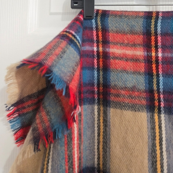 Merona Plaid Scarf Wrap Soft Knitted Long Multi-Color Unisex - Picture 4 of 8